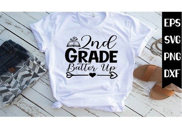 2nd Grade Batter Up SVG Design: Blending Playful Typography with Educational Spirit
