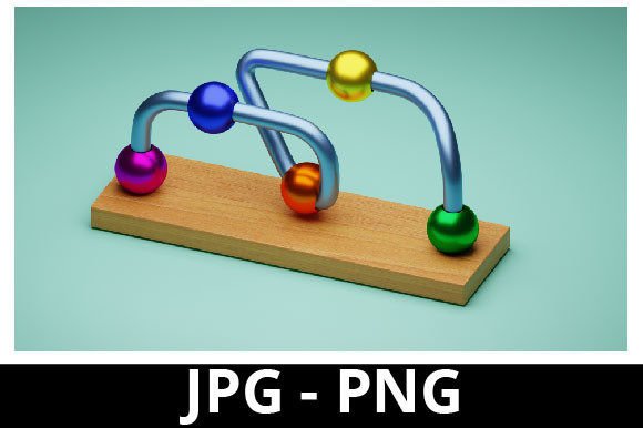 3D Rendered Wooden Wire Game Assets