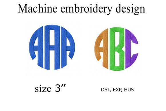 Elevate Projects with Circle Monogram Embroidery Design