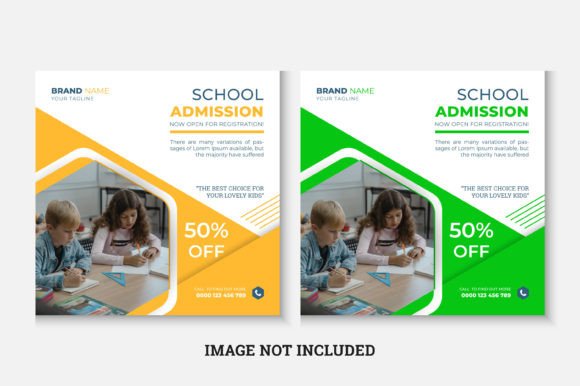 Streamlining School Education Admission Social Media Campaigns with Professional Design Templates