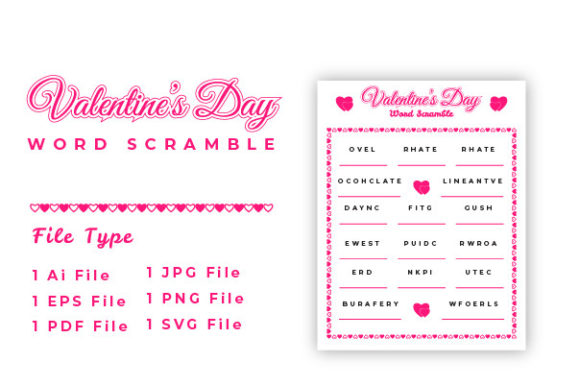 Valentines Day Word Scramble Worksheet: A Creative Learning Tool for Early Education